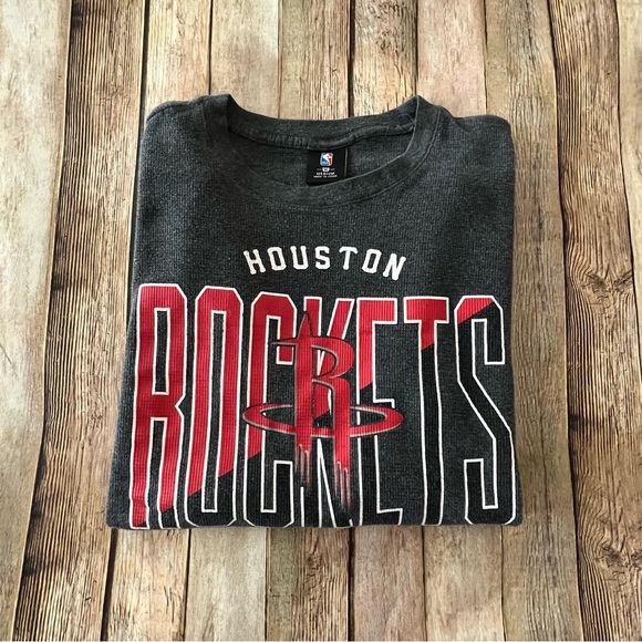 NBA Houston Rockets long sleeve waffle knit Crewneck sweatshirt | size medium - Picture 4 of 9
